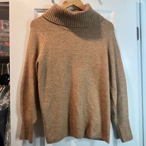 Banana Republic Light Brown Knit Cowl Neck Sweater size XS